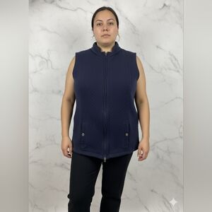 Basic Editions Dark Blue Quilted Vest